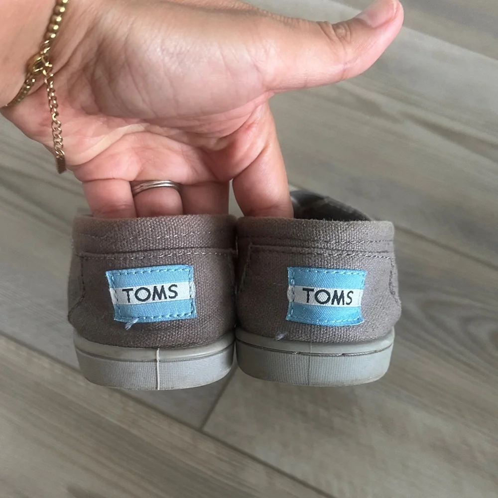 TOMS Kids Moccasins in Taupe